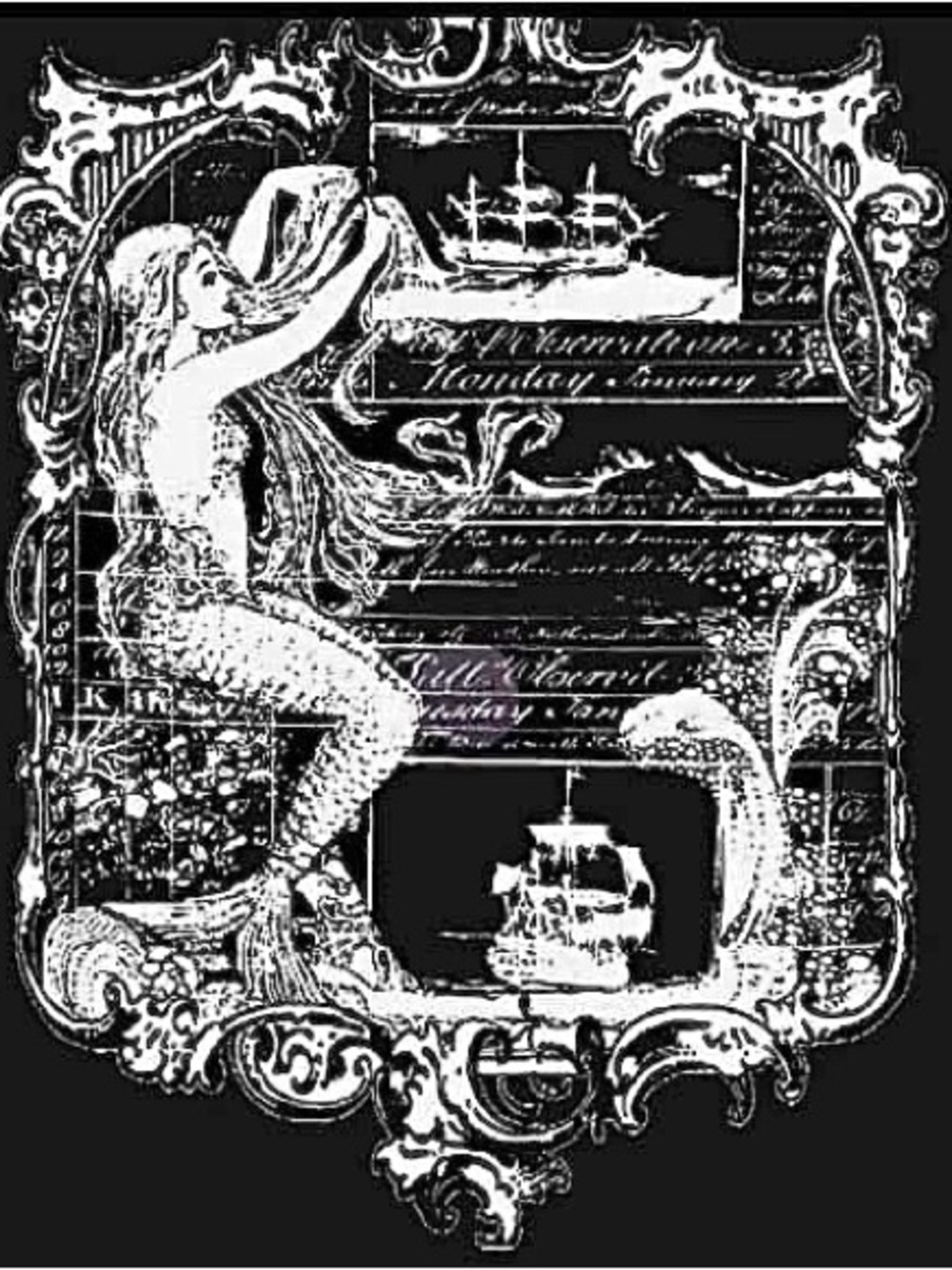Redesign with Prima Decor Transfer | MERMAID II | RARE (retired) | 22” x 30”